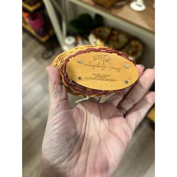 Longaberger May Series Mini Geranium Basket Combo Flowers Tie-on Collectors club - Picture 4 of 4